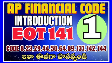 AP FINANCIAL CODE DEPARTMENTAL TESTS INTRODUCTION EOT 141