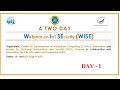 Day I: Webinar on IoT SEcurity(WISE)