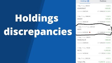 discrepancy in zerodha | how to fix | shares not showing in holdings zerodha