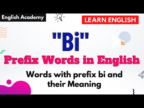 Bi prefix words in English - Words with prefix bi and their meaning