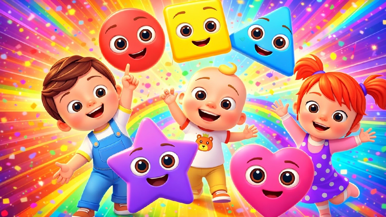 Learn Shapes for Kids 2025 🌟 | Shapes Song with Rhymes 🎶 | Preschool ...
