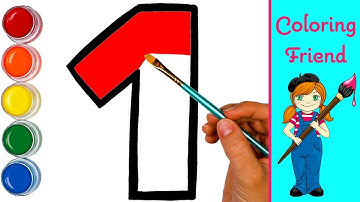 Learn Numbers for Kids and Colors by Counting 1-10 | Coloring Videos for Kids