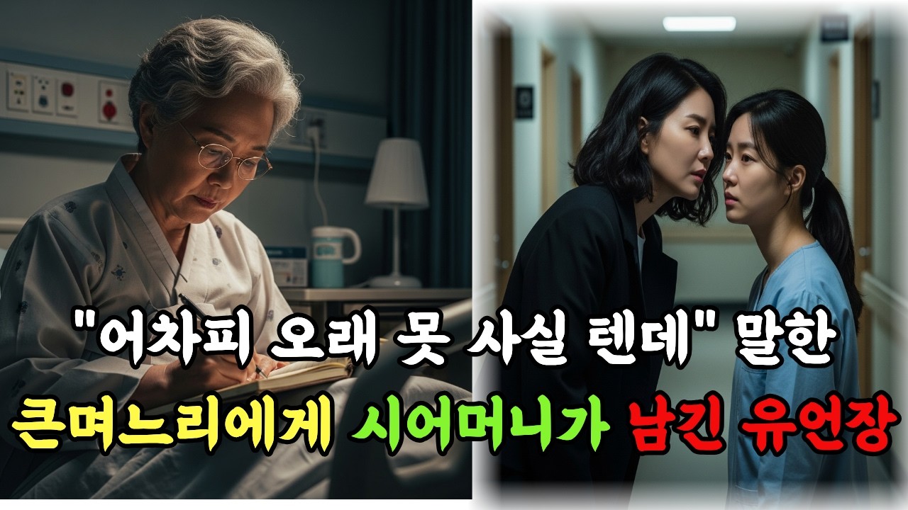 시어머니유언장 #감동사연 #가족사연 #오디오드라마 #시어머니복수 #착하게살자 #인생사연