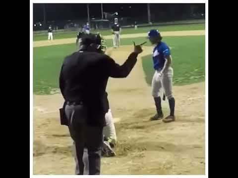 BASEBALL PLAYER STRIKES OUT DRAWS LINE THEN GETS EJECTED