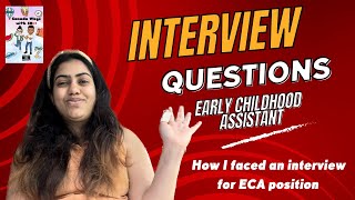 Interview questions for Early Childhood Assistant position |@ymcacanada interview|#interview #ymca