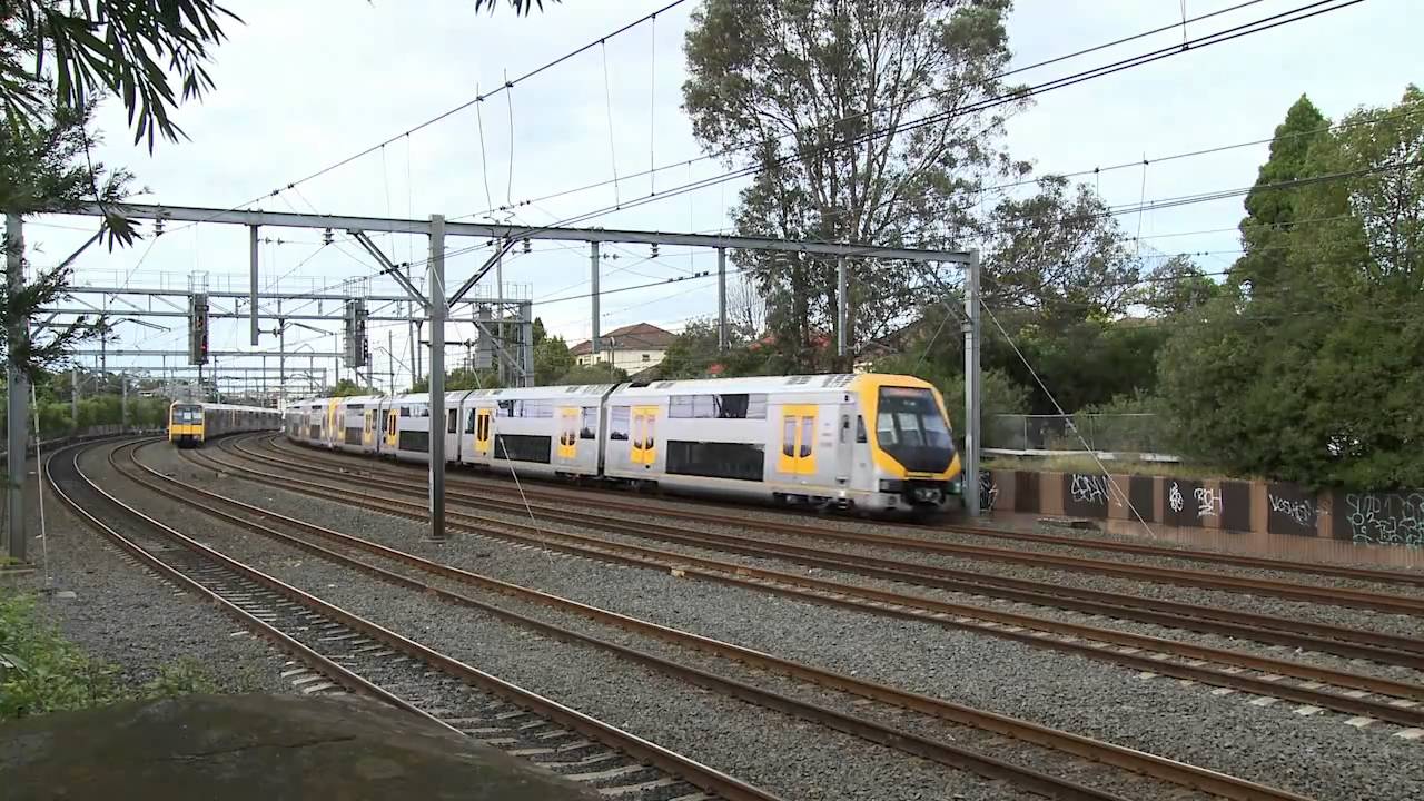 Lots Of Sydney Trains - Cityrail Passenger Trains At Burwood NSW (1/6 ...