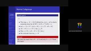 Algebra I SMA303 || Lecture 12