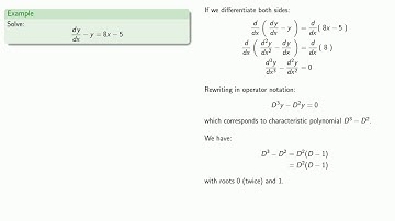 Linear Differential Operators:  Annihilators and Undetermined Coefficients