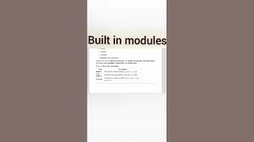 Built in modules #pythonessperspective #pythonprogramming #programminglanguage #python