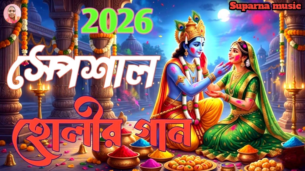 🌸 রাধা কৃষ্ণের রঙের লীলা ❤️ | Bengali Holi Song 2026 | মন ভোলানো হোলির গান