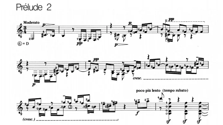 Fernande Peyrot: Prludes for Guitar (Score video)