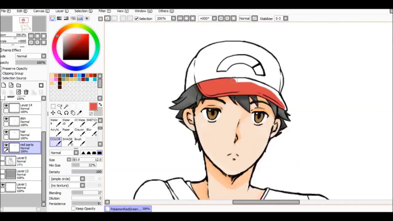 Pokemon Speedpaint Red And Blue Green Alola Version