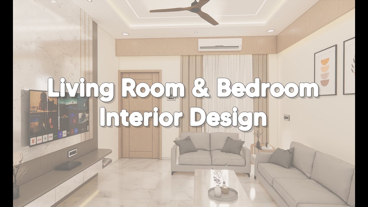 Modern Living Room & Bedroom Interior Design - YouTube
