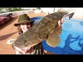 River Monster FISHING Challenge in my BACKYARD! (Eating What I Catch)