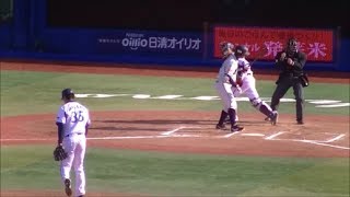 三上投手（横浜DeNAベイスターズ）西武打線を３者連続三振（オープン戦２０１４）