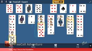 Microsoft Solitaire Collection - FreeCell [Expert] | April 14th 2019: Play 2 Tens to the Foundation