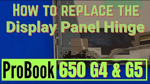 How to replace the Display Panel Hinges for HP ProBook 650 G4 and G5 Series Laptop