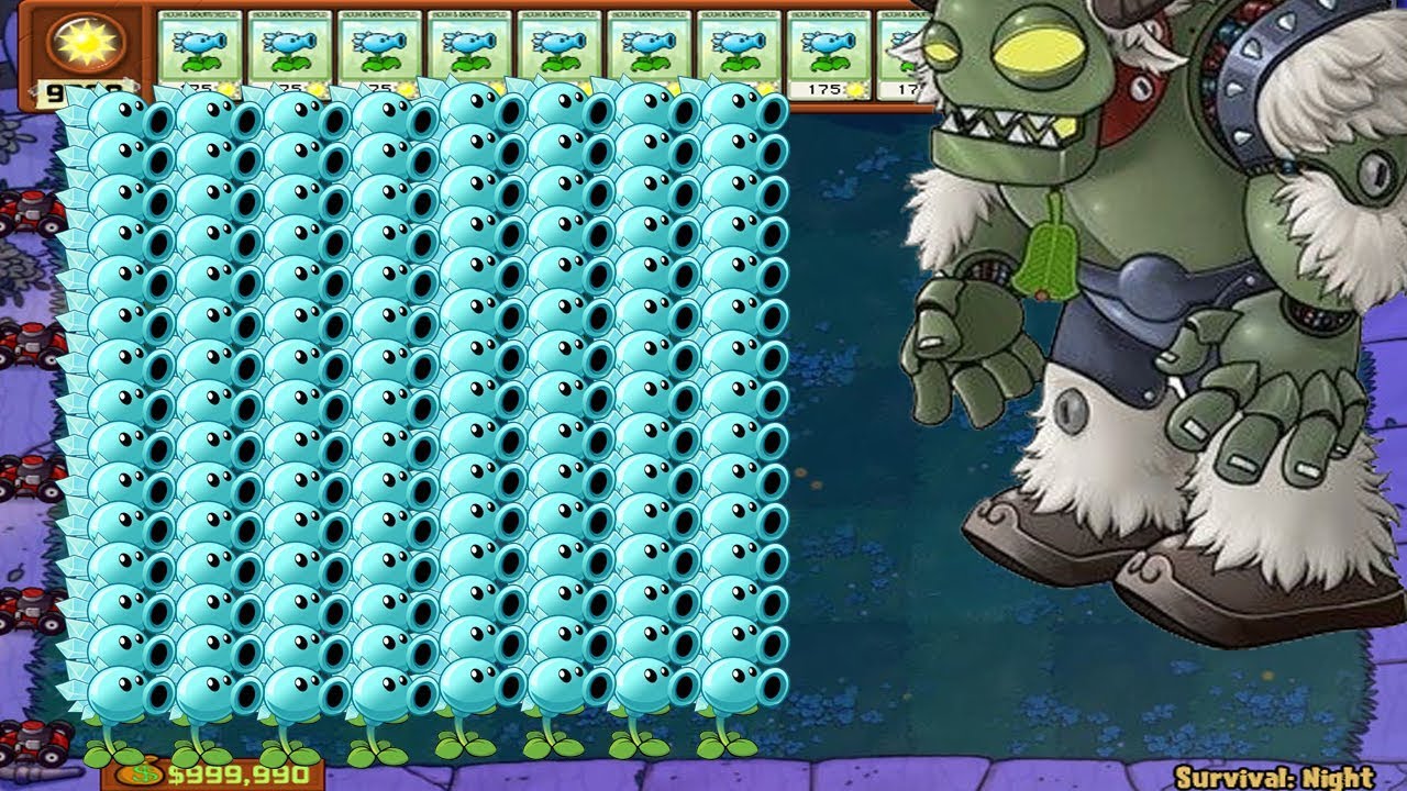 Plants Vs Zombies Hack - Snow Pea Vs Dr. Zomboss - Youtube