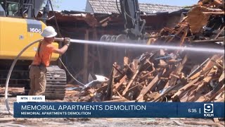 Memorial Apartments demolition begins