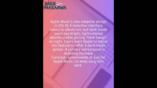 Adaptive Apple Music redesign sparks complaints from dark mode users