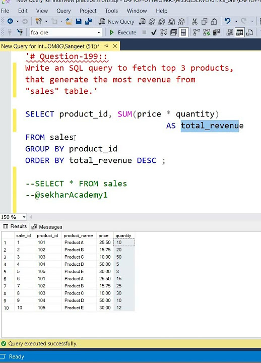 Sql interview question 199 sql mysql oracle interview shorts 