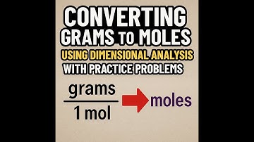 Converting Grams to Moles Using Dimensional Analysis With Practice Problems. Master Stoichiometry!