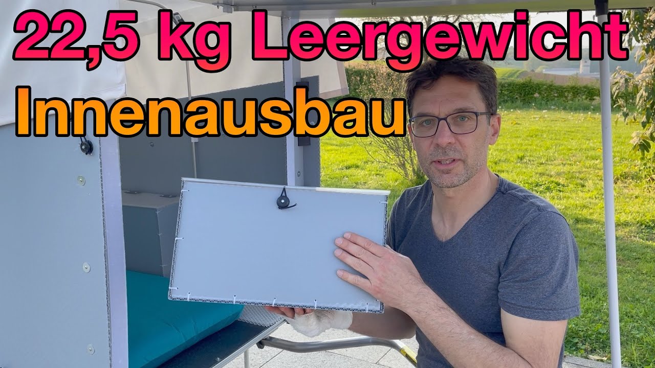 Fahrradwohnwagen als Trolley - Dach und Innenausbau