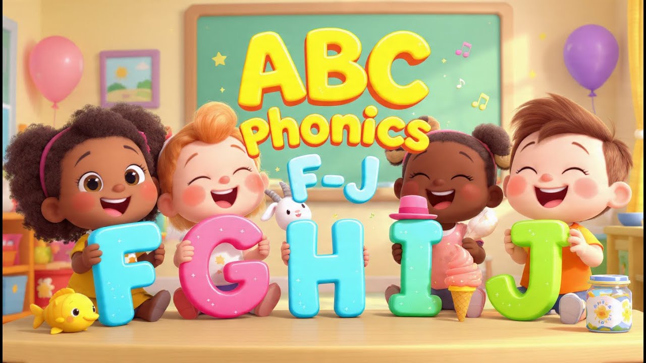 “ABC Phonics F–J | Fun Nursery Rhyme for Kids | Learn Letter Sounds with Song”