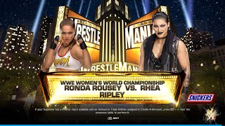 FULL MATCH   Rhea Ripley Vs Ronda Rousey World championship   Wrestlemania 39