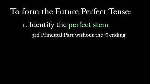 The Future Perfect Tense
