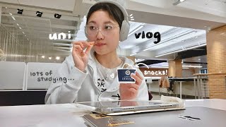 uni diaries: productive WEEKEND🍦study vlog, morning reset, library nights, what I eat on campus