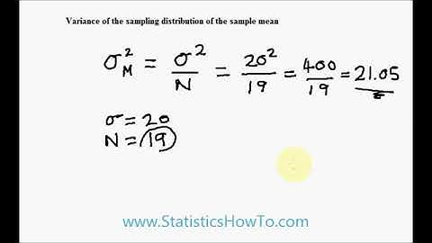 Variance of the Sampling Distribution of the Sample Mean