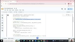 Implementation of the HITS Algorithm Using Python
