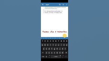 Python program to print square of N numbers using List Comprehension | Python Code | Python Tech