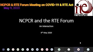 Ambarish  Rai Addressing NCPCR Meeting on COVID-19 & RTE Act implementation