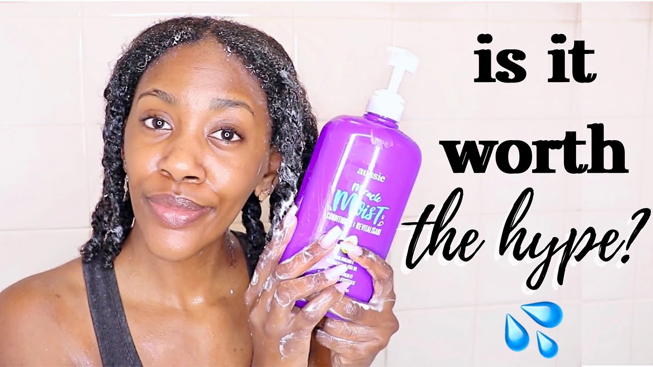 TRYING AUSSIE MOIST CONDITIONER FOR THE FIRST TIME...is it worth | - YouTube