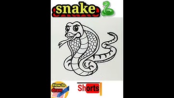 shorts:How To Draw A Snake - Cobra - Advanced Easy to draw,story