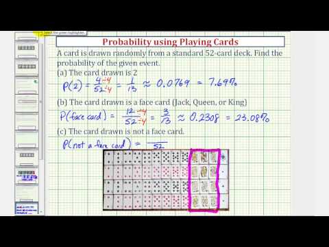 Ex: Find Basic Probabilities Using a Deck of Playing Cards