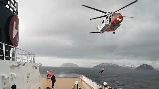 Rescue Drill Along The Coast Of Finnmark Onboard Hurtigrutens Trollfjord