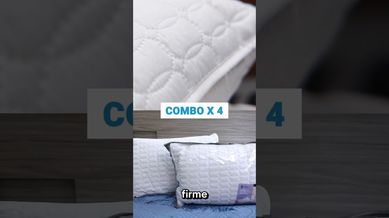 Combo: 4 Almohadas ultrasonido con protector Energy Plus Mega Shop TV