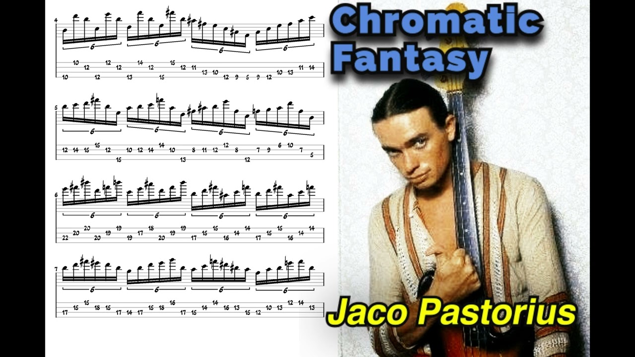 Jaco Pastorius - Chromatic Fantasy | Slow (0.75) | Only Bass With Score