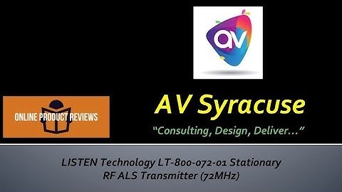 AVS PRODUCT REVIEW/Listen Technologies LT-800 ALS Transmitter