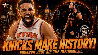Knicks Make History! Jalen Brunson Has Done Something NO OTHER NBA PLAYER Has Done... | Knicks News