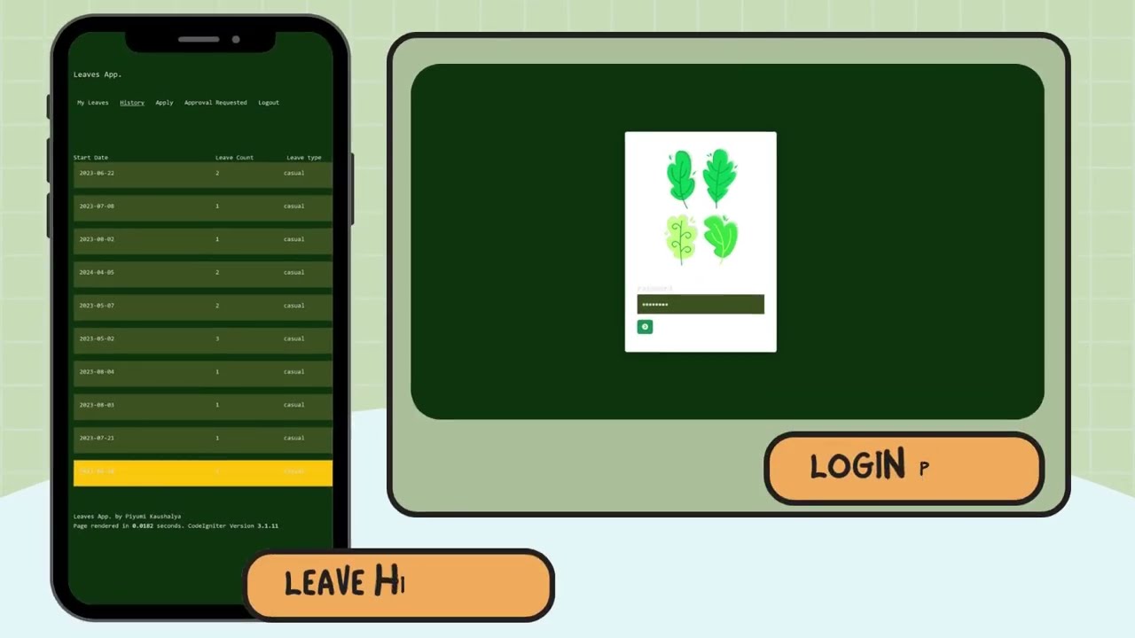 Web app for employee Leave management