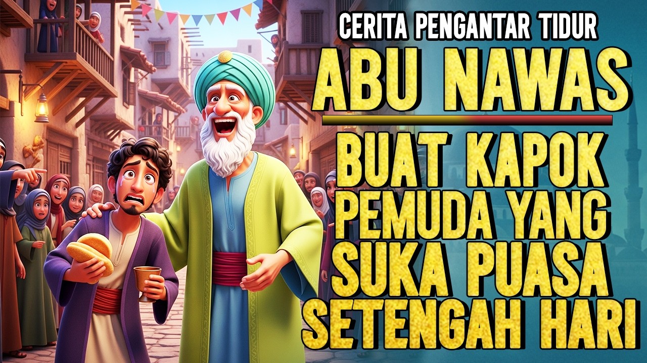 ABU NAWAS MENYAMAR JADI NABI SADARKAN PEMUDA YANG SUKA PUASA SETENGAH HARI || DONGENG SEBELUM TIDUR
