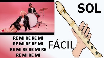 ROSÉ & Bruno Mars, APT., flauta dulce fácil, tutorial con animación, easy flute recorder