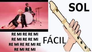Rosé & Bruno Mars, Apt., Flauta Dulce Fácil, Tutorial Con Animación, Easy Flute Recorder
