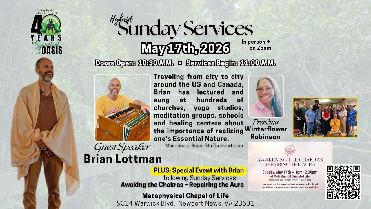 *Journey Within* - Brian Lottman | Metaphysical Chapel of Life - Newport News VA | Teaching Lecture