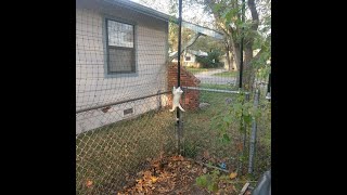 Quick walkaround of my DIY/inexpensive 'Jurassic Park' catproof fencing.