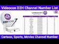 Videocon D2H Channel Number List with Price | Videocon D2H Sports, Cartoon & All Channel Number List